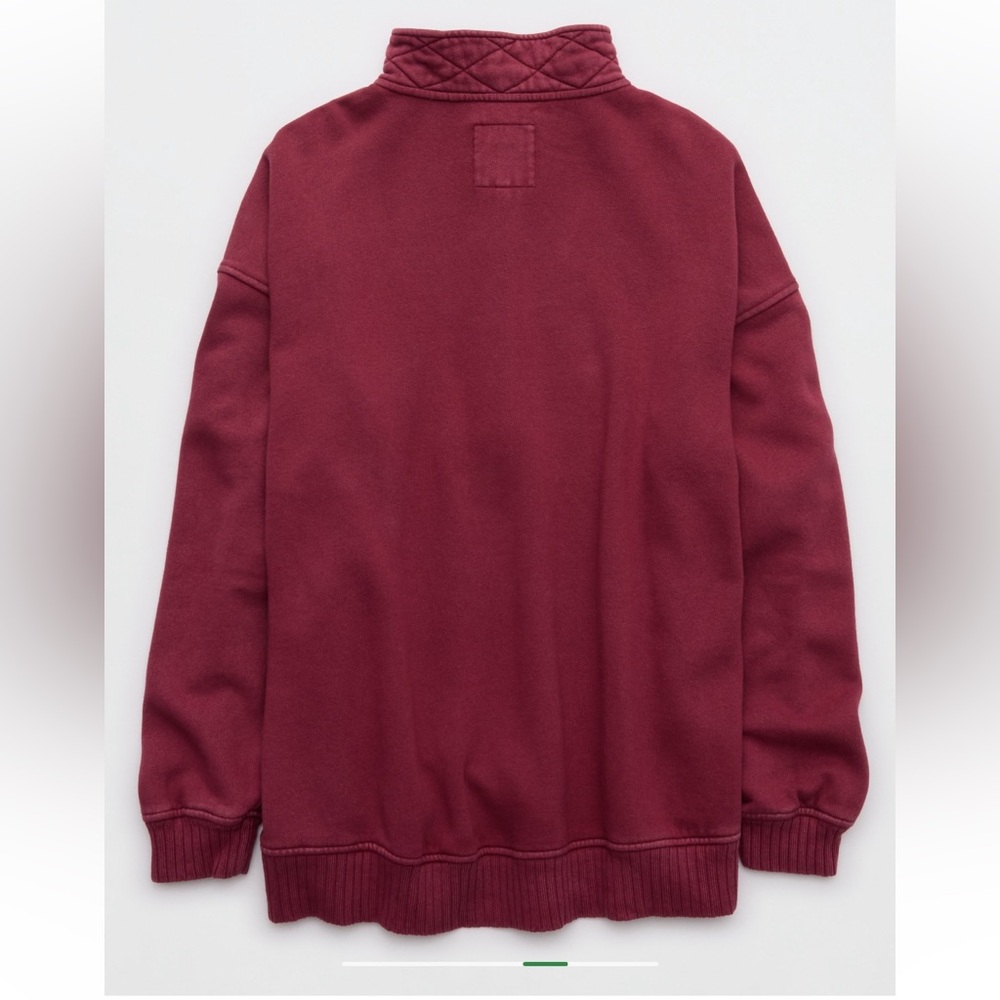 Aerie Oh Snap! Deep Cherry Red Sweatshirt Size Extra Large, NWT - Picture 5 of 5